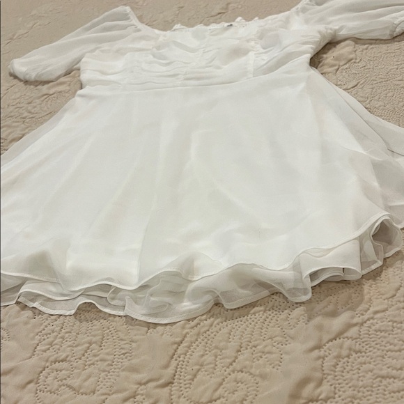Altar'd State White Puff Sleeve Mini Dress - Picture 5 of 12